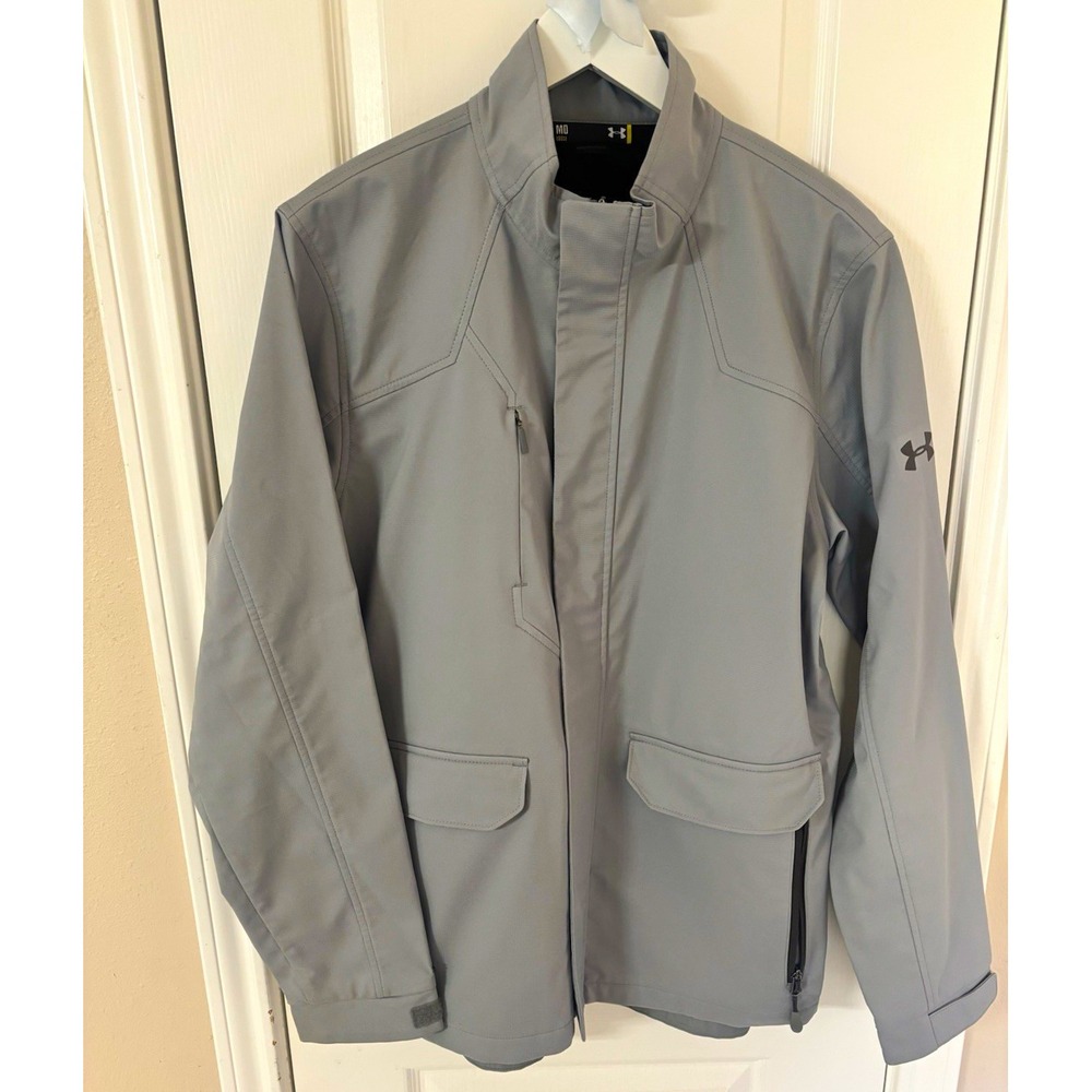 Under Armour CGI Dobson Storm Softshell Jacket Mens M Loose Full Zipper Gray